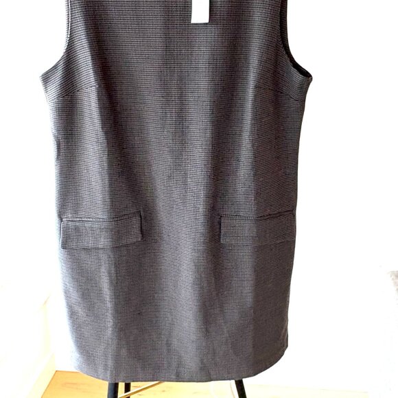 Women's Mini Pinafore Gap Dress, Large size, Brown Colour - Picture 4 of 4